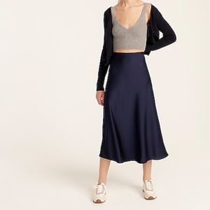 J.CREW Navy Pull on Slip Skirt - Size XS